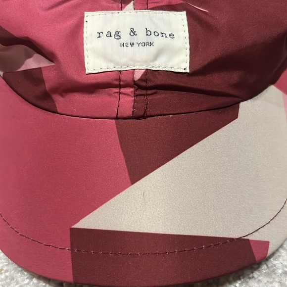 Rag & Bone Pink Geometric Baseball Cap - Picture 6 of 10